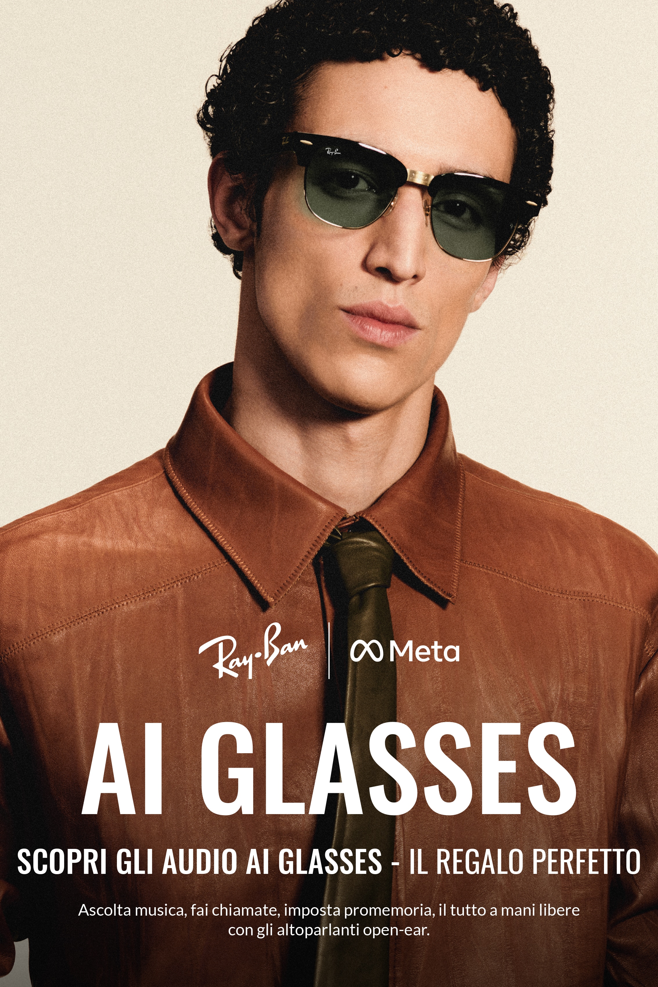 Ray-Ban Meta Audio Clubmaster indossati, campagna ufficiale